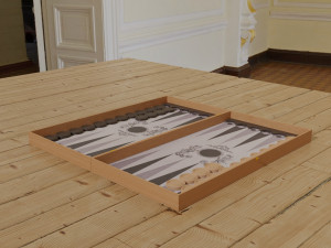 chessboard model cobined with backgammon Model 3D