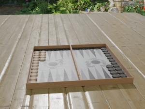 chessboard model cobined with backgammon Model 3D