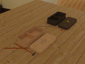 japanese lunch box bento 3D 모델