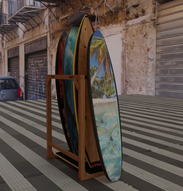 surf board 3D 模型 .c4d .max .obj .3ds .fbx .stl .blend 