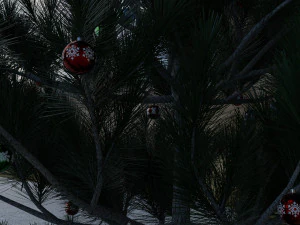 soil snowman with christmas tree and toys on it 3D Model
