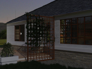 model of a one story european cottage Modello 3D