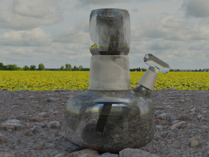 model of chemical devices alcohol lamp and flasks 3D Model