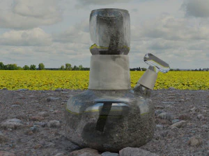 model of chemical devices alcohol lamp and flasks 3D Model