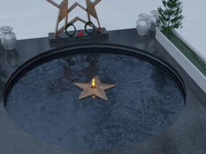 eternal flame in the square 3D Model