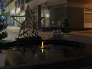 eternal flame in the square 3D Model