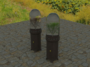 cabinet with glazed wood Model 3D