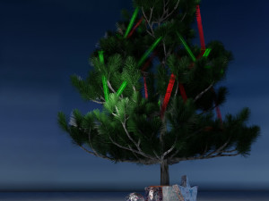 christmas tree with gifts 3D Model
