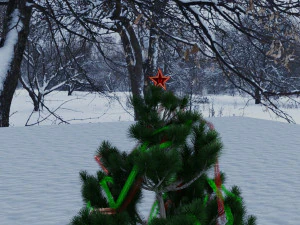 christmas tree with gifts 3D Model