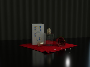 perfume with rose 3D Model