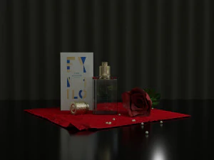 perfume with rose 3D Model