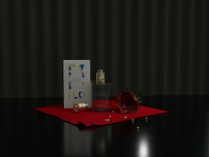 perfume with rose 3D Model