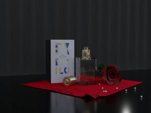 perfume with rose 3D Model