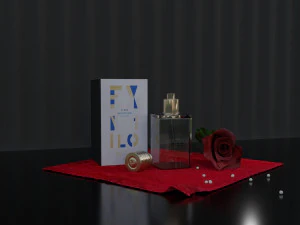 perfume with rose 3D Model