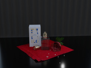 perfume with rose 3D Model