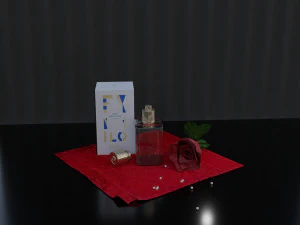 perfume with rose 3D Model