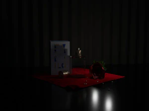 perfume with rose 3D Model
