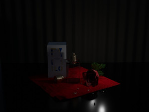 perfume with rose 3D Model