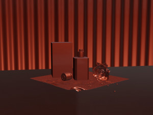 perfume with rose 3D Model