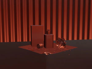 perfume with rose 3D Model