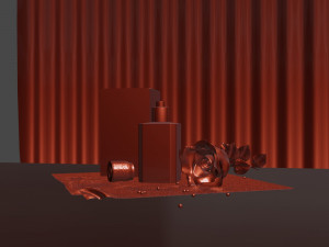 perfume with rose 3D Model