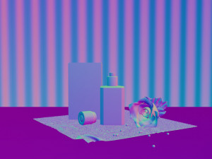 perfume with rose 3D Model