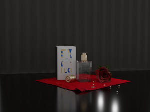 perfume with rose 3D Model
