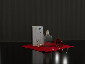 perfume with rose 3D Model