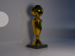 football cup made of gold 3D 模型