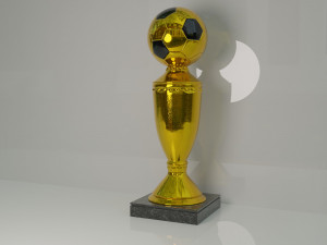 football cup made of gold 3D 模型