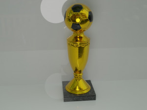 football cup made of gold 3D 模型