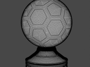 football cup made of gold 3D 模型