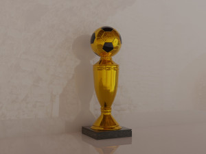 football cup made of gold 3D 模型