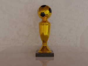 football cup made of gold 3D 模型