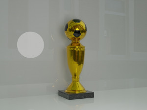 football cup made of gold 3D 模型
