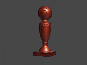football cup made of gold 3D 模型