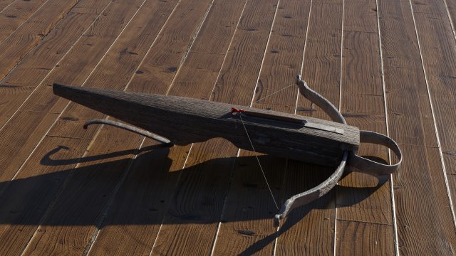 crossbow with a dart Modèle 3D .c4d .max .obj .3ds .fbx .stl .blend 