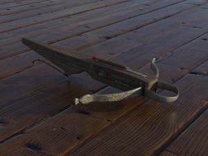 crossbow with a dart Modèle 3D