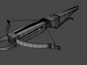 crossbow with a dart Modèle 3D
