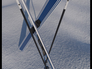 downhill skis 3D Model