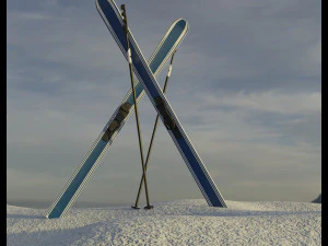 高山滑雪板 3D 模型