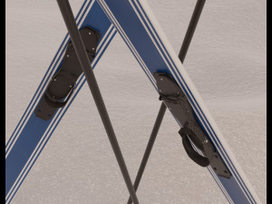 downhill skis 3D Model