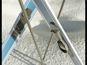 downhill skis 3D Model