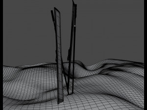downhill skis 3D Model