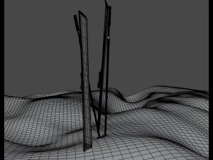 高山滑雪板 3D 模型