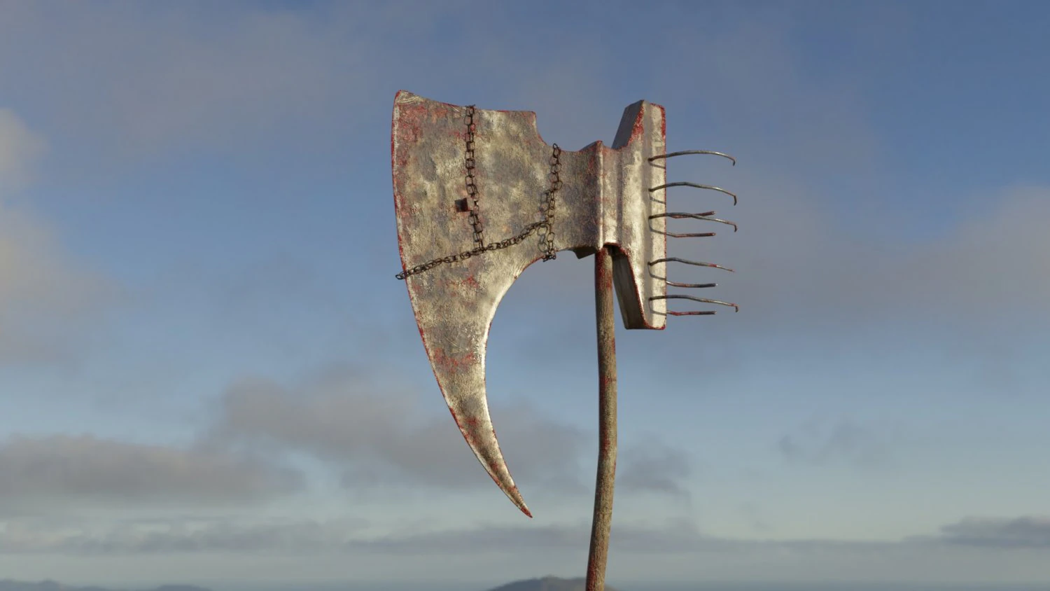 Bloody Executioners Axe 3D Model .c4d .max .obj .3ds .fbx .stl .blend 
