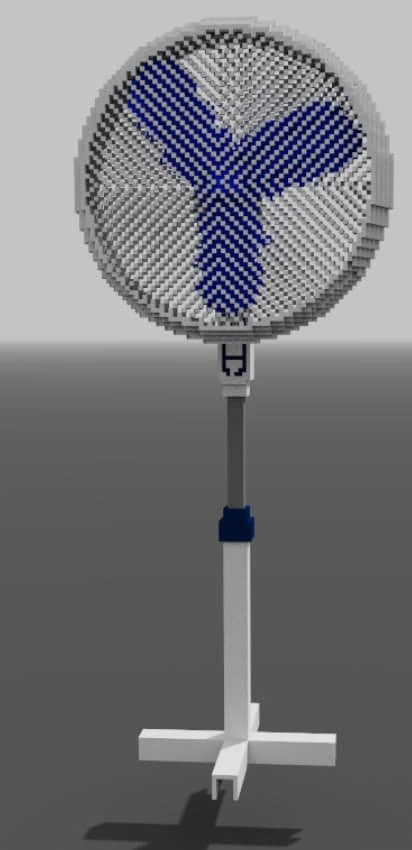 voxel fan 3D Model .c4d .max .obj .3ds .fbx .stl .blend 