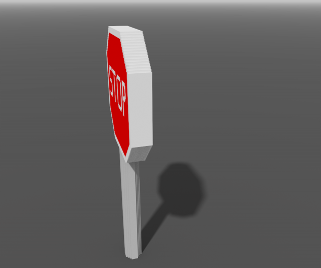 voxel sign stop Modelo 3D .c4d .max .obj .3ds .fbx .stl .blend 