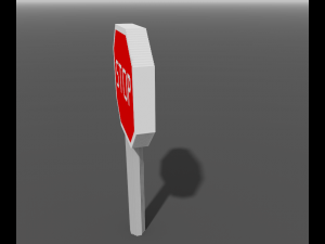 voxel sign stop 3D 模型