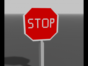 voxel sign stop Modelo 3D